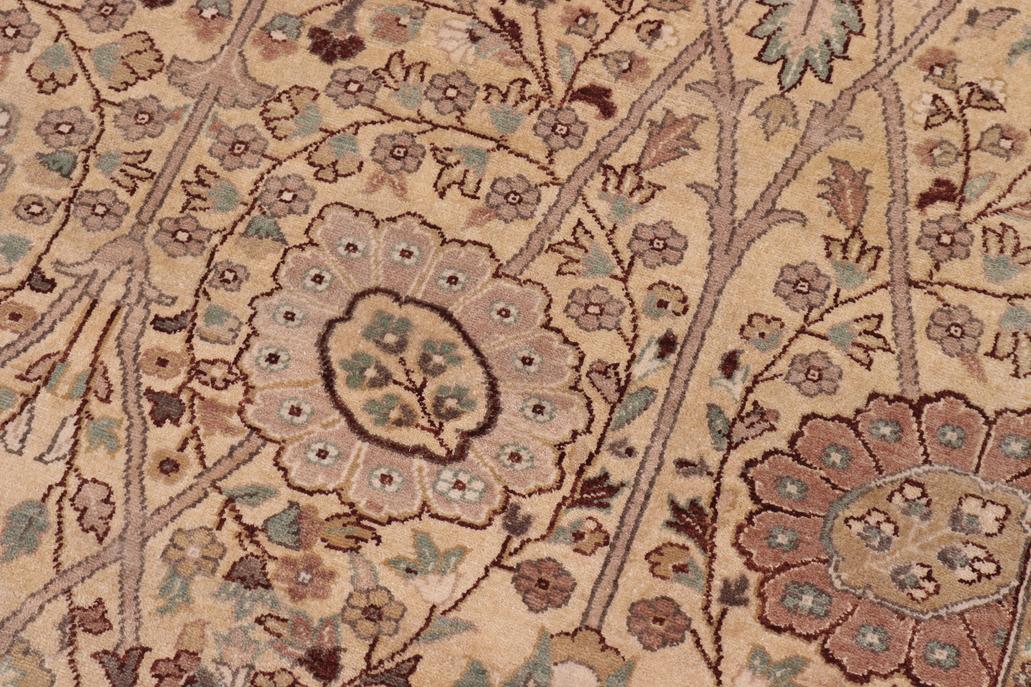 handmade Traditional Design Gold Lt. Gold Hand Knotted RECTANGLE 100% WOOL area rug 10'X14'