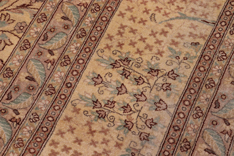 handmade Traditional Design Gold Lt. Gold Hand Knotted RECTANGLE 100% WOOL area rug 10' x 14'
