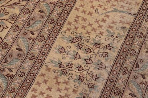 handmade Traditional Design Gold Lt. Gold Hand Knotted RECTANGLE 100% WOOL area rug 10'X14'