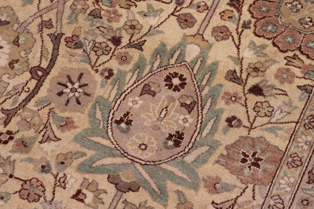 handmade Traditional Design Gold Lt. Gold Hand Knotted RECTANGLE 100% WOOL area rug 10'X14'