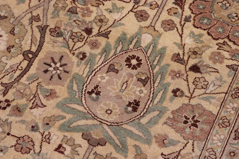 handmade Traditional Design Gold Lt. Gold Hand Knotted RECTANGLE 100% WOOL area rug 10'X14'