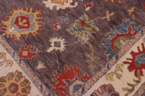 handmade Traditional Oushak Gray Beige Hand Knotted RECTANGLE 100% WOOL area rug 8' x 10'