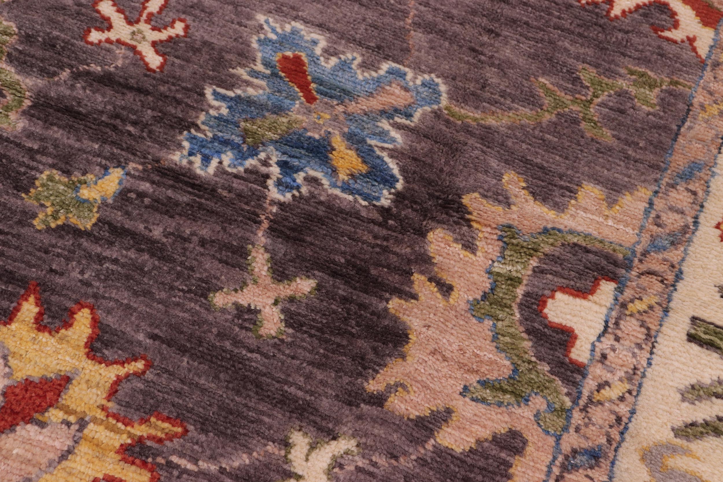 handmade Traditional Oushak Gray Beige Hand Knotted RECTANGLE 100% WOOL area rug 8' x 10'