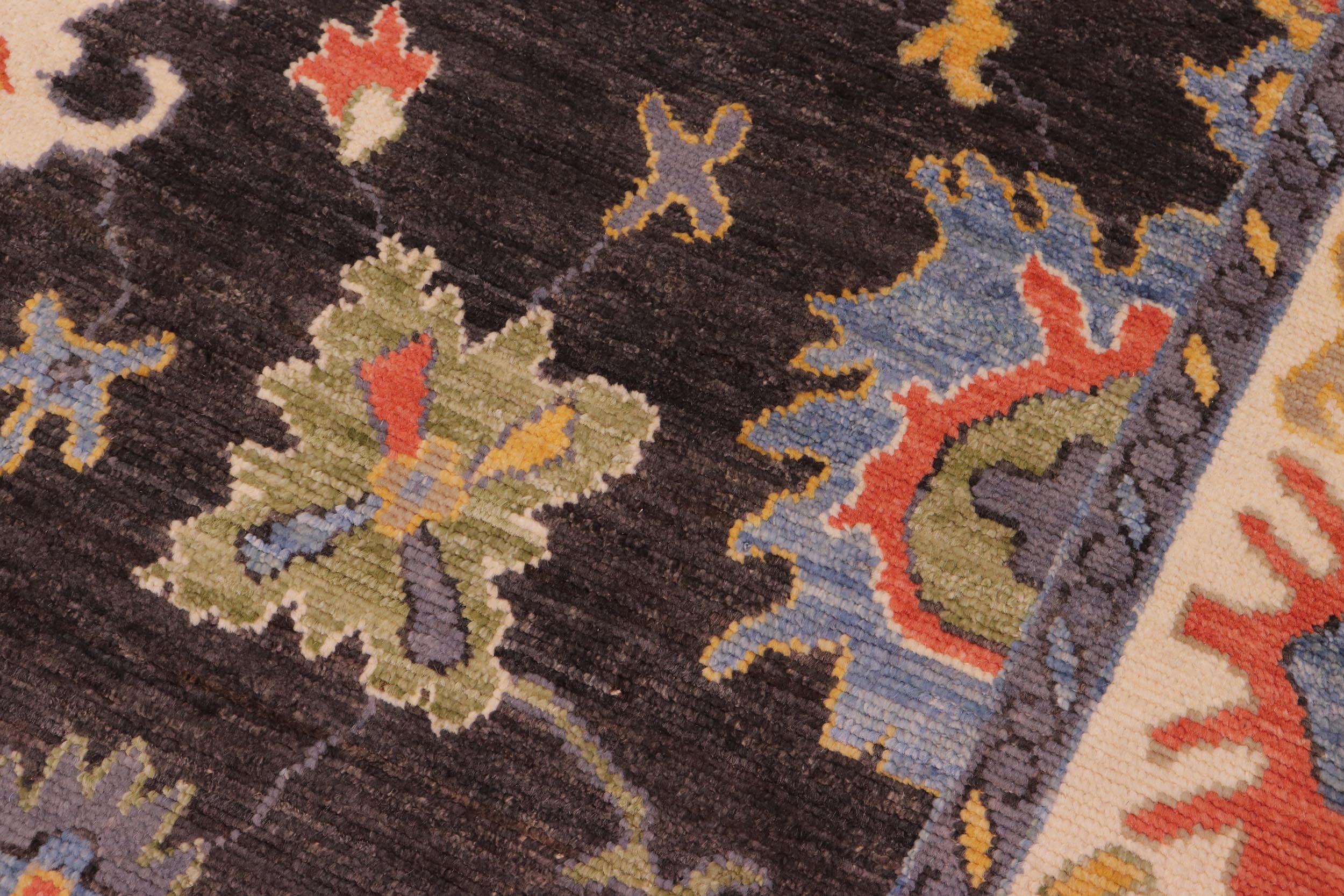 handmade Traditional Oushak Gray Beige Hand Knotted RECTANGLE 100% WOOL area rug 8' x 10'