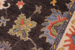 handmade Traditional Oushak Gray Beige Hand Knotted RECTANGLE 100% WOOL area rug 8X10