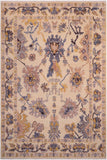 handmade Traditional Oushak Beige Blue Hand Knotted RECTANGLE 100% WOOL area rug 6 x 8