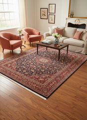 Kazveen Heritage Tammie Blue/Red Wool&Silk Rug - 9'9''X14'4''