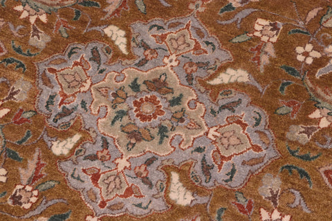 handmade Transitional Design Gold Rust Hand Knotted RECTANGLE 100% WOOL area rug 10' x 14'