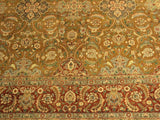 handmade Traditional Design Gold Rust Hand Knotted RECTANGLE 100% WOOL area rug 10x14