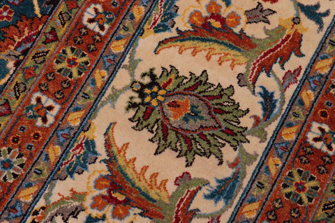 handmade Transitional  Lt. Blue Ivory Hand Knotted RECTANGLE 100% WOOL area rug 10' x 14'