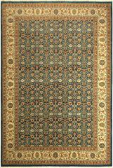handmade Traditional  Lt. Blue Ivory Hand Knotted RECTANGLE 100% WOOL area rug 10x14