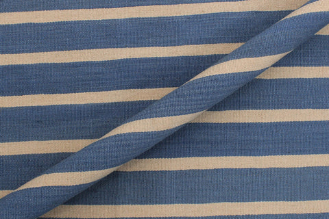 handmade Modern Kilim Blue Black Hand-Woven RECTANGLE 100% WOOL area rug 7x10