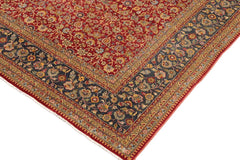 handmade Traditional  Red Blue Hand Knotted RECTANGLE 100% WOOL area rug 10'X14'