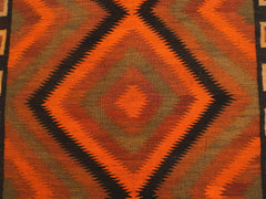 handmade Geometric Kilim Rust Brown Hand-Woven RUNNER 100% WOOL area rug