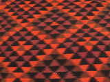 handmade Geometric Kilim Red Orange Hand-Woven RUNNER 100% WOOL area rug