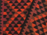 handmade Geometric Kilim Red Orange Hand-Woven RUNNER 100% WOOL area rug
