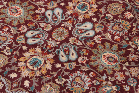 handmade Transitional New Asif Aubergine Beige Hand Knotted RECTANGLE 100% WOOL area rug 10x14
