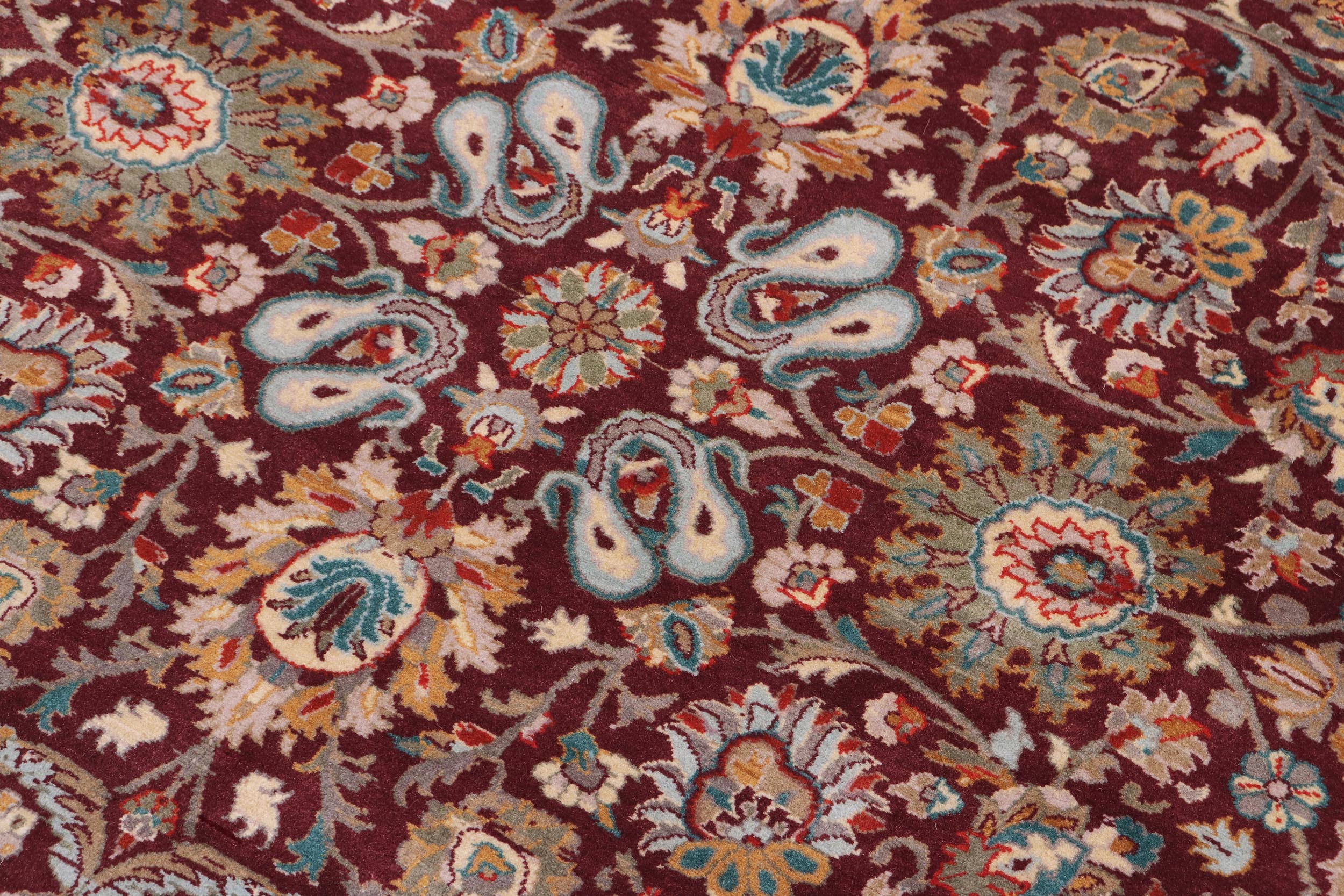 handmade Transitional New Asif Aubergine Beige Hand Knotted RECTANGLE 100% WOOL area rug 10x14