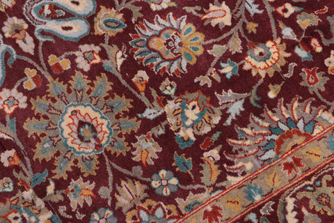 handmade Transitional New Asif Aubergine Beige Hand Knotted RECTANGLE 100% WOOL area rug 10x14