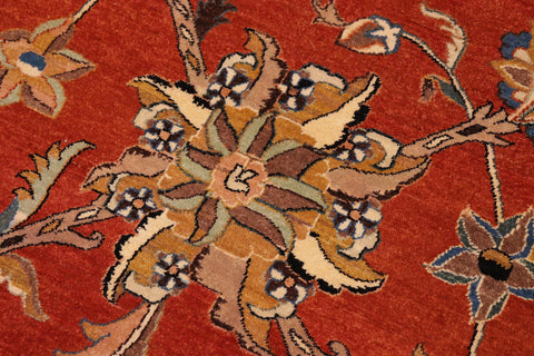handmade Traditional Design Rust Lt. Brown Hand Knotted RECTANGLE 100% WOOL area rug 10' x 14'