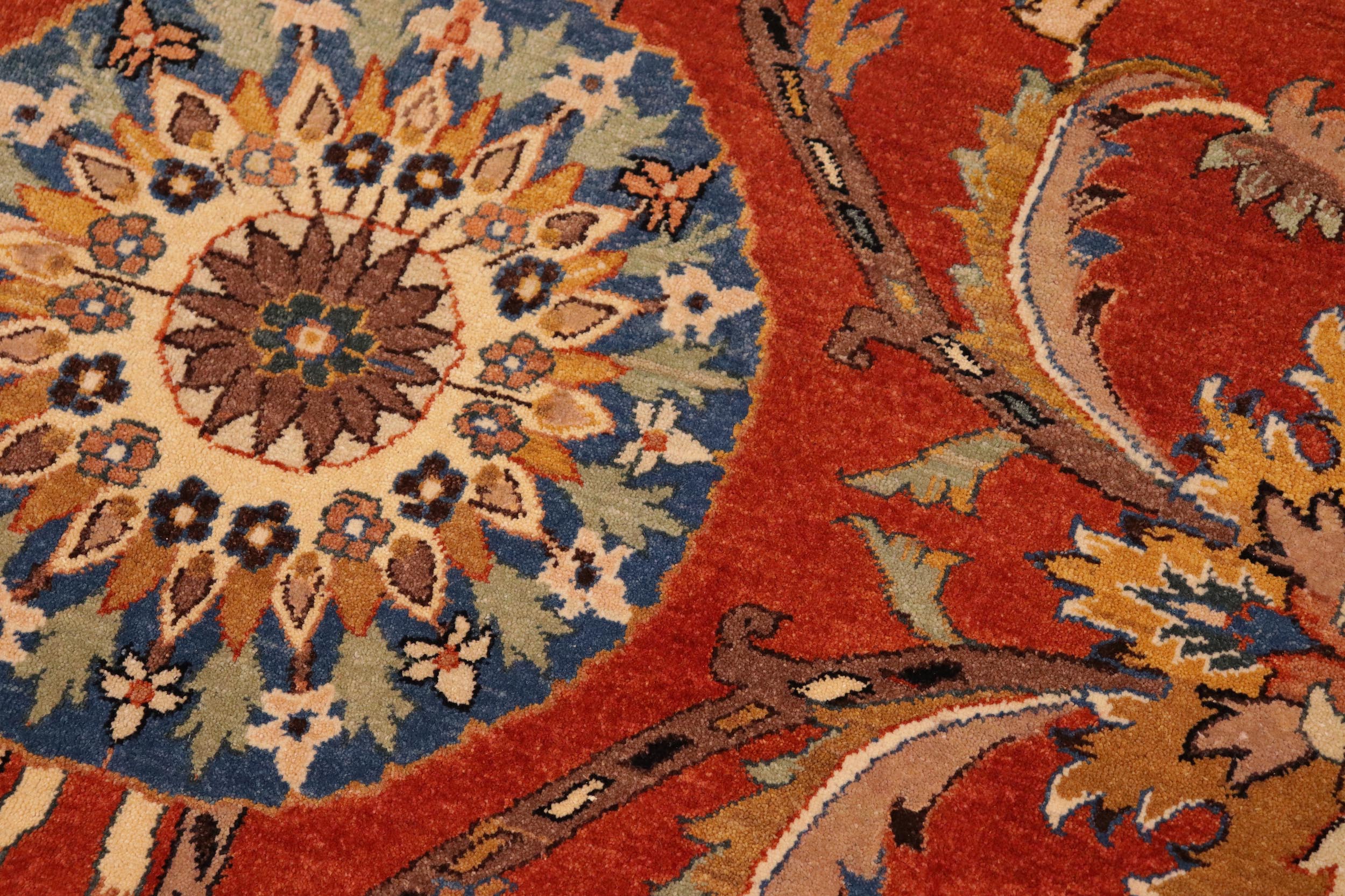 handmade Traditional Design Rust Lt. Brown Hand Knotted RECTANGLE 100% WOOL area rug 10' x 14'