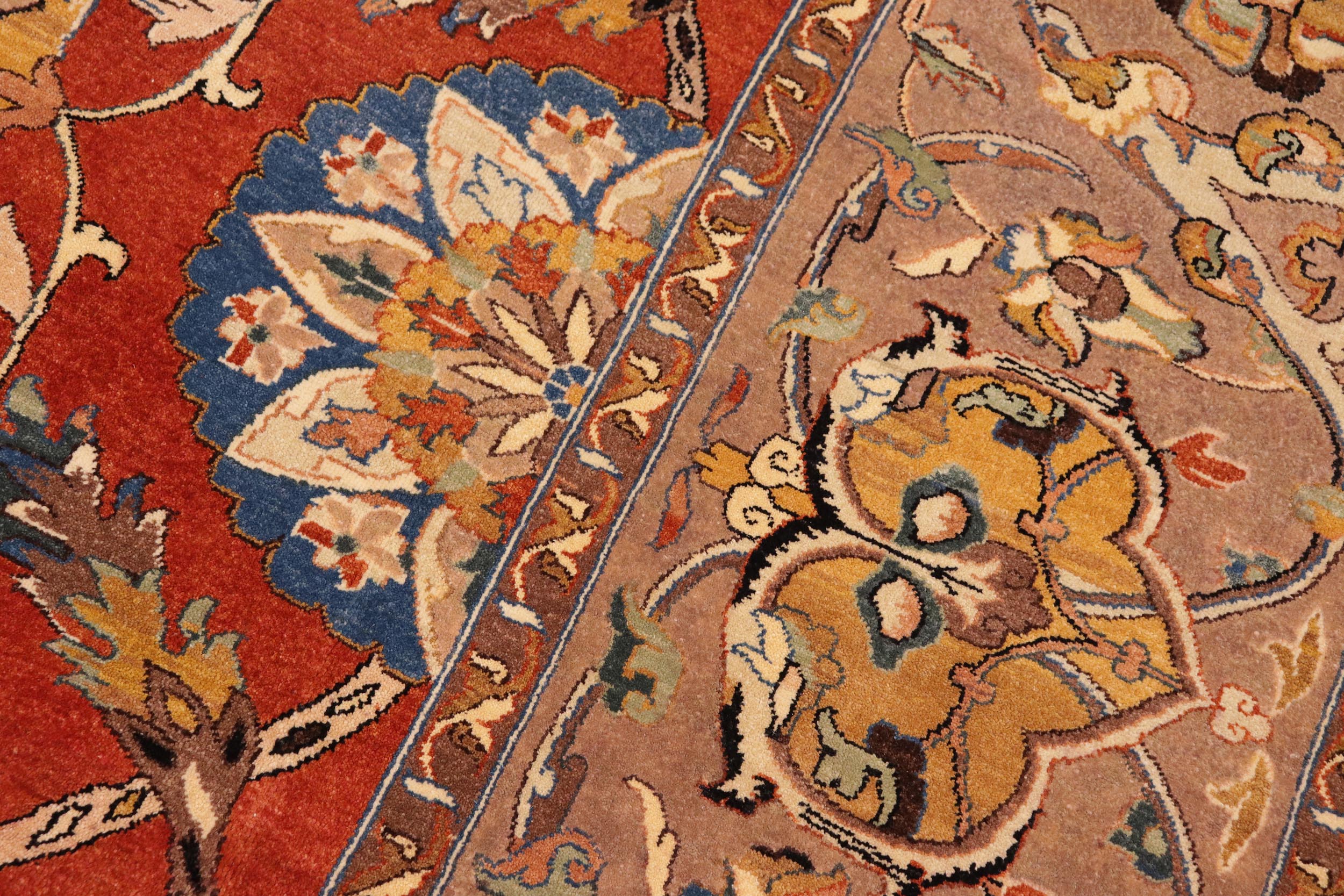 handmade Traditional Design Rust Lt. Brown Hand Knotted RECTANGLE 100% WOOL area rug 10' x 14'