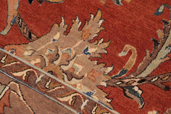 handmade Traditional Design Rust Lt. Brown Hand Knotted RECTANGLE 100% WOOL area rug 10'X14'