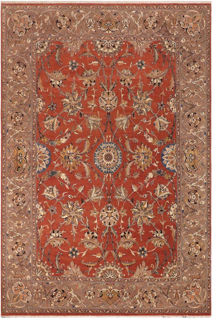handmade Traditional Design Rust Lt. Brown Hand Knotted RECTANGLE 100% WOOL area rug 10'X14'