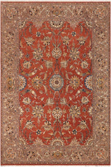 handmade Traditional Design Rust Lt. Brown Hand Knotted RECTANGLE 100% WOOL area rug 10'X14'