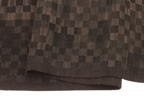 handmade Modern Kilim Black Brown Hand-Woven RECTANGLE 100% WOOL area rug 6 x 8