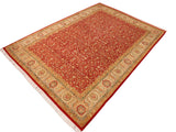 handmade Traditional  Red Beige Hand Knotted RECTANGLE 100% WOOL area rug 10x14