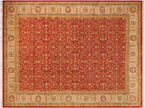 handmade Traditional  Red Beige Hand Knotted RECTANGLE 100% WOOL area rug 10x14