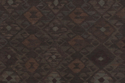 handmade Modern Kilim Charcoal Blue Hand-Woven RECTANGLE 100% WOOL area rug 6 x 7