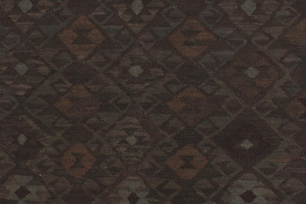 Flat Weave Kilim Antique Navaho Vintage handmade Geometric Kilim Charcoal Blue Hand-Woven Rectangle 100% Wool Area Rug 6x7 