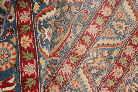 handmade Transitional New Asif Blue Red Hand Knotted RECTANGLE 100% WOOL area rug 10x14
