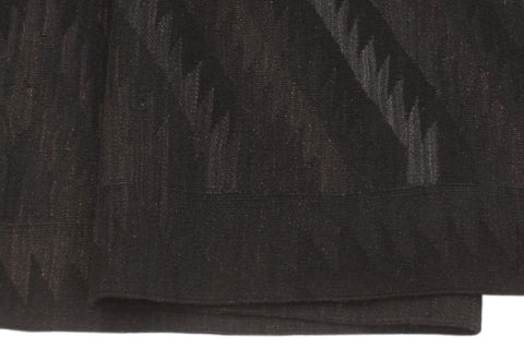 handmade Modern Kilim Black Blue Hand-Woven RECTANGLE 100% WOOL area rug 6 x 8