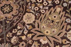 handmade Traditional Veg Dye Brown Tan Hand Knotted RECTANGLE 100% WOOL area rug 10'X14'