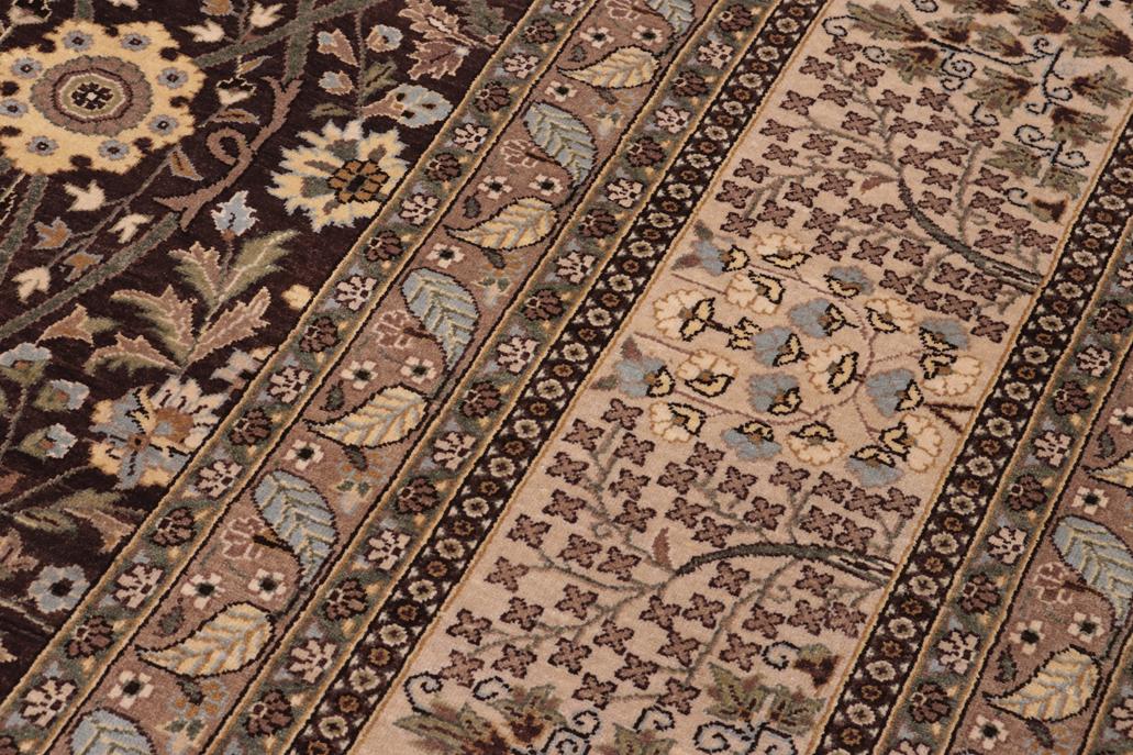 handmade Traditional Veg Dye Brown Tan Hand Knotted RECTANGLE 100% WOOL area rug 10'X14'