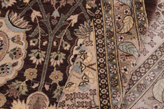 handmade Traditional Veg Dye Brown Tan Hand Knotted RECTANGLE 100% WOOL area rug 10'X14'