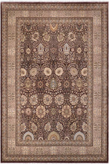 handmade Traditional Veg Dye Brown Tan Hand Knotted RECTANGLE 100% WOOL area rug 10'X14'