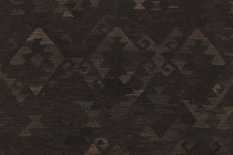 handmade Modern Kilim Black Blue Hand-Woven RECTANGLE 100% WOOL area rug 6 x 8