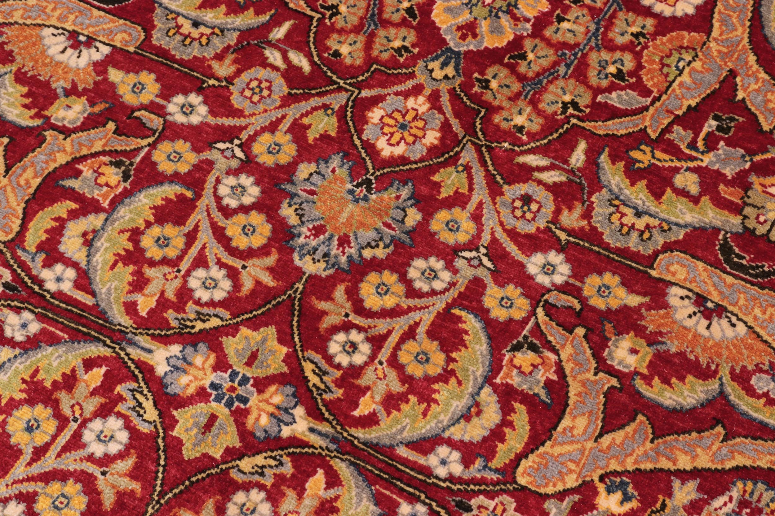 handmade Traditional Design Red Teal Hand Knotted RECTANGLE 100% WOOL area rug 10' x 14'