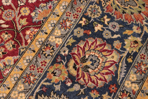 handmade Traditional Design Red Teal Hand Knotted RECTANGLE 100% WOOL area rug 10'X14'