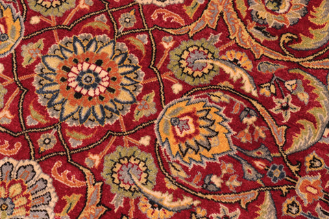 handmade Traditional Design Red Teal Hand Knotted RECTANGLE 100% WOOL area rug 10' x 14'