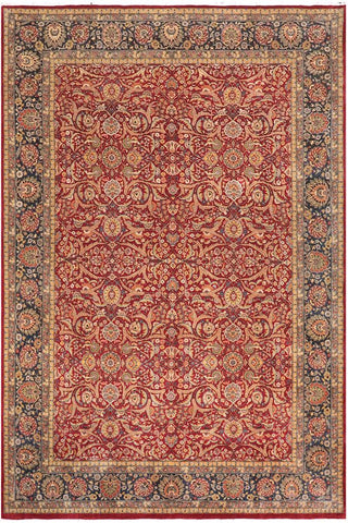 handmade Traditional Design Red Teal Hand Knotted RECTANGLE 100% WOOL area rug 10'X14'