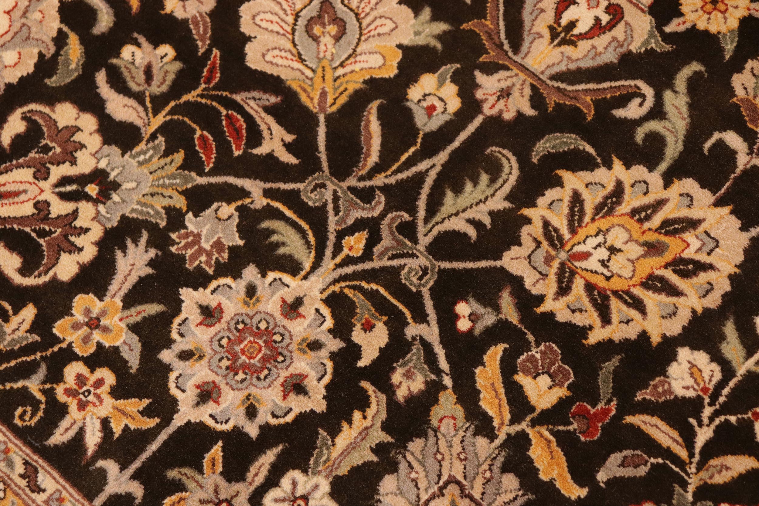 handmade Transitional Tabriz Charcoal Taupe Hand Knotted RECTANGLE 100% WOOL area rug 10x14