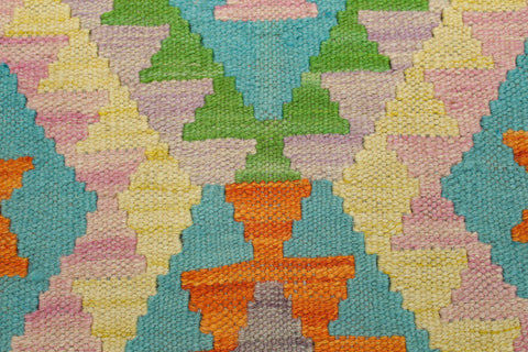 handmade Geometric Kilim Beige Orange Hand-Woven RECTANGLE 100% WOOL area rug 4 x 6