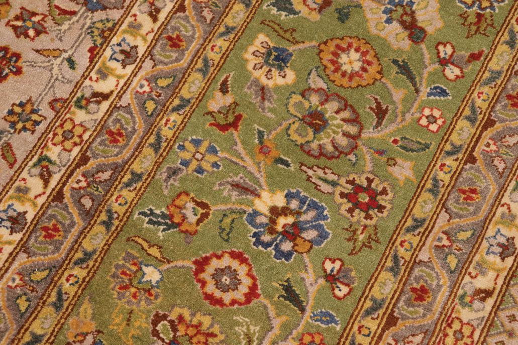 handmade Traditional Veg Dye Lt. Gray Green Hand Knotted RECTANGLE 100% WOOL area rug 10'X14'