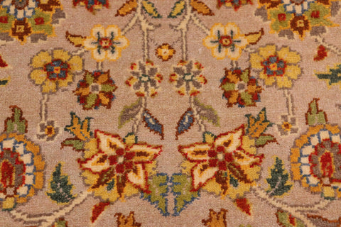 handmade Transitional Veg Dye Lt. Gray Green Hand Knotted RECTANGLE 100% WOOL area rug 10' x 14'