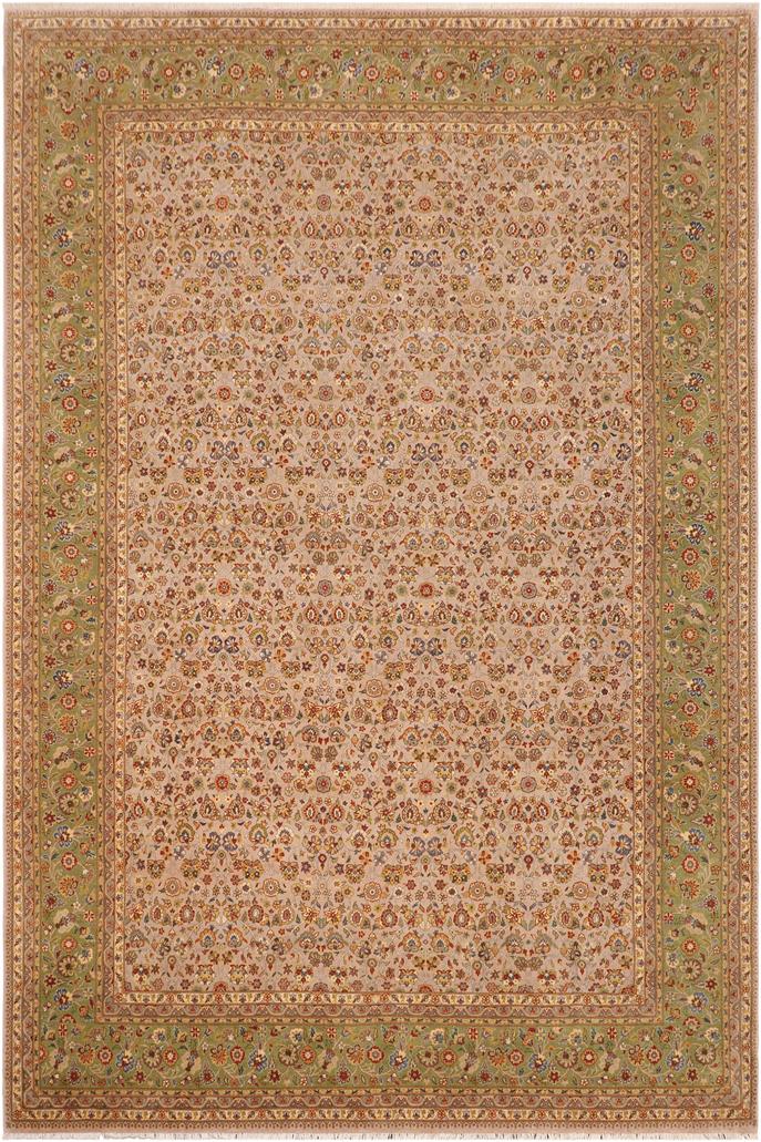handmade Traditional Veg Dye Lt. Gray Green Hand Knotted RECTANGLE 100% WOOL area rug 10'X14'